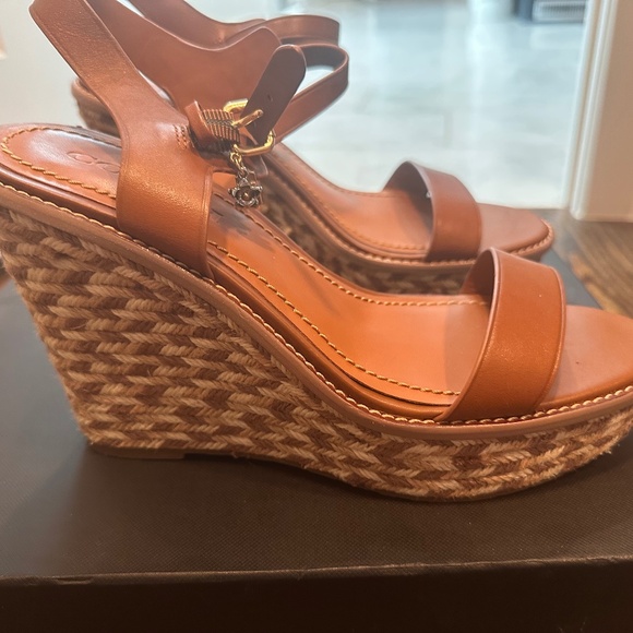Coach High Espadrille Wedge Sandals - Picture 1 of 7
